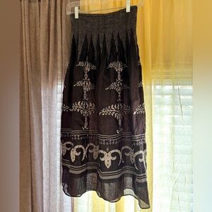 Bohemian Black and White Sequined Dress